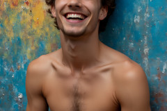 Paint Splat Fun - Colorful Happy Male Faces