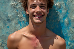 Paint Splat Fun - Colorful Happy Male Faces