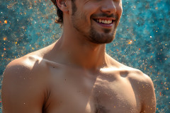 Paint Splat Fun - Colorful Happy Male Faces