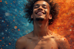 Paint Splat Fun - Colorful Happy Male Faces