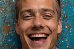 Paint Splat Fun - Colorful Happy Male Faces