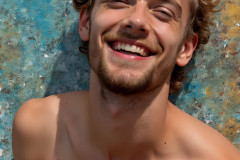 Paint Splat Fun - Colorful Happy Male Faces