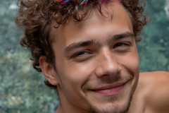 Paint Splat Fun - Colorful Happy Male Faces