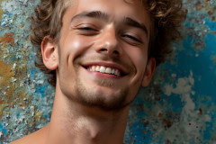 Paint Splat Fun - Colorful Happy Male Faces