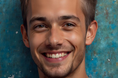 Paint Splat Fun - Colorful Happy Male Faces