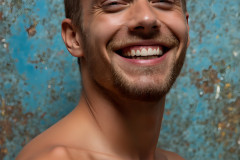 Paint Splat Fun - Colorful Happy Male Faces