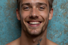 Paint Splat Fun - Colorful Happy Male Faces