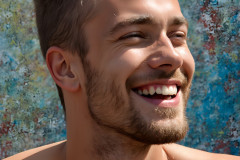 Paint Splat Fun - Colorful Happy Male Faces