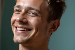 Paint Splat Fun - Colorful Happy Male Faces