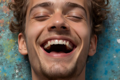 Paint Splat Fun - Colorful Happy Male Faces