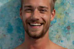 Paint Splat Fun - Colorful Happy Male Faces