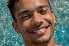 Paint Splat Fun - Colorful Happy Male Faces