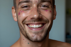 Paint Splat Fun - Colorful Happy Male Faces