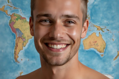 Paint Splat Fun - Colorful Happy Male Faces