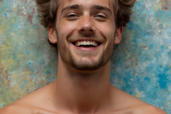 Paint Splat Fun - Colorful Happy Male Faces