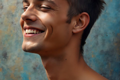 Paint Splat Fun - Colorful Happy Male Faces