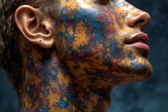 Paint Splat Fun - Colorful Happy Male Faces