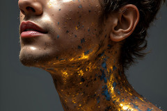 Paint Splat Fun - Colorful Happy Male Faces