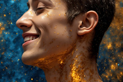 Paint Splat Fun - Colorful Happy Male Faces