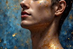 Paint Splat Fun - Colorful Happy Male Faces