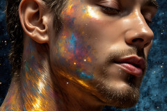 Paint Splat Fun - Colorful Happy Male Faces