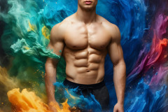 Handsome Men and the Colors of Pride,part of the LGBTQ Gay Pride Collection