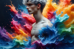 Handsome Men and the Colors of Pride,part of the LGBTQ Gay Pride Collection