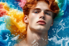 Handsome Men and the Colors of Pride,part of the LGBTQ Gay Pride Collection