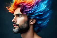 Handsome Men and the Colors of Pride,part of the LGBTQ Gay Pride Collection