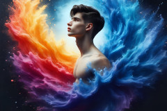 Handsome Men and the Colors of Pride,part of the LGBTQ Gay Pride Collection