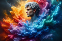 Handsome Men and the Colors of Pride,part of the LGBTQ Gay Pride Collection