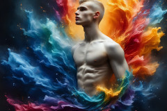 Handsome Men and the Colors of Pride,part of the LGBTQ Gay Pride Collection