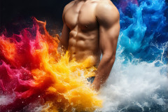 Handsome Men and the Colors of Pride,part of the LGBTQ Gay Pride Collection