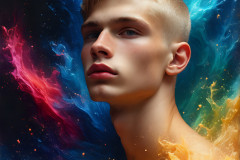 Handsome Men and the Colors of Pride,part of the LGBTQ Gay Pride Collection