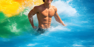 Handsome Men and the Colors of Pride,part of the LGBTQ Gay Pride Collection