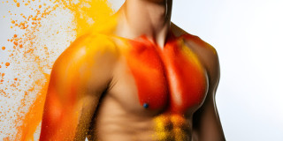Handsome Men and the Colors of Pride,part of the LGBTQ Gay Pride Collection