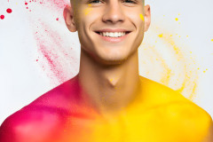 Handsome Men and the Colors of Pride,part of the LGBTQ Gay Pride Collection