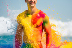 Handsome Men and the Colors of Pride,part of the LGBTQ Gay Pride Collection