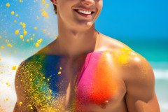 Handsome Men and the Colors of Pride,part of the LGBTQ Gay Pride Collection