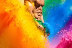 Handsome Men and the Colors of Pride,part of the LGBTQ Gay Pride Collection