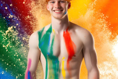 Handsome Men and the Colors of Pride,part of the LGBTQ Gay Pride Collection