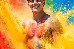 Handsome Men and the Colors of Pride,part of the LGBTQ Gay Pride Collection
