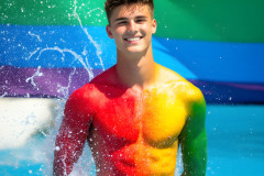 Handsome Men and the Colors of Pride,part of the LGBTQ Gay Pride Collection