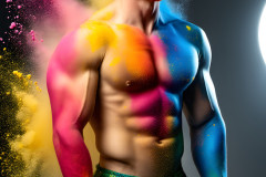 Handsome Men and the Colors of Pride,part of the LGBTQ Gay Pride Collection