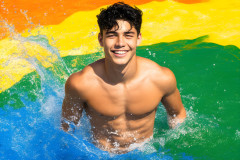 Handsome Men and the Colors of Pride,part of the LGBTQ Gay Pride Collection
