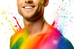 Handsome Men and the Colors of Pride,part of the LGBTQ Gay Pride Collection