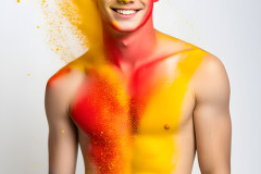Handsome Men and the Colors of Pride,part of the LGBTQ Gay Pride Collection