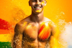 Handsome Men and the Colors of Pride,part of the LGBTQ Gay Pride Collection