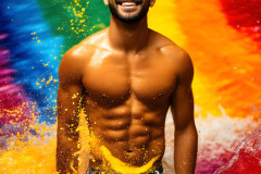 Handsome Men and the Colors of Pride,part of the LGBTQ Gay Pride Collection