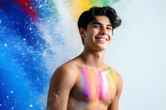 Handsome Men and the Colors of Pride,part of the LGBTQ Gay Pride Collection
